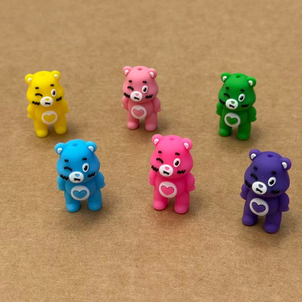 3D Bear Silicone Focal Beads for Pen Making | Cute DIY Beads