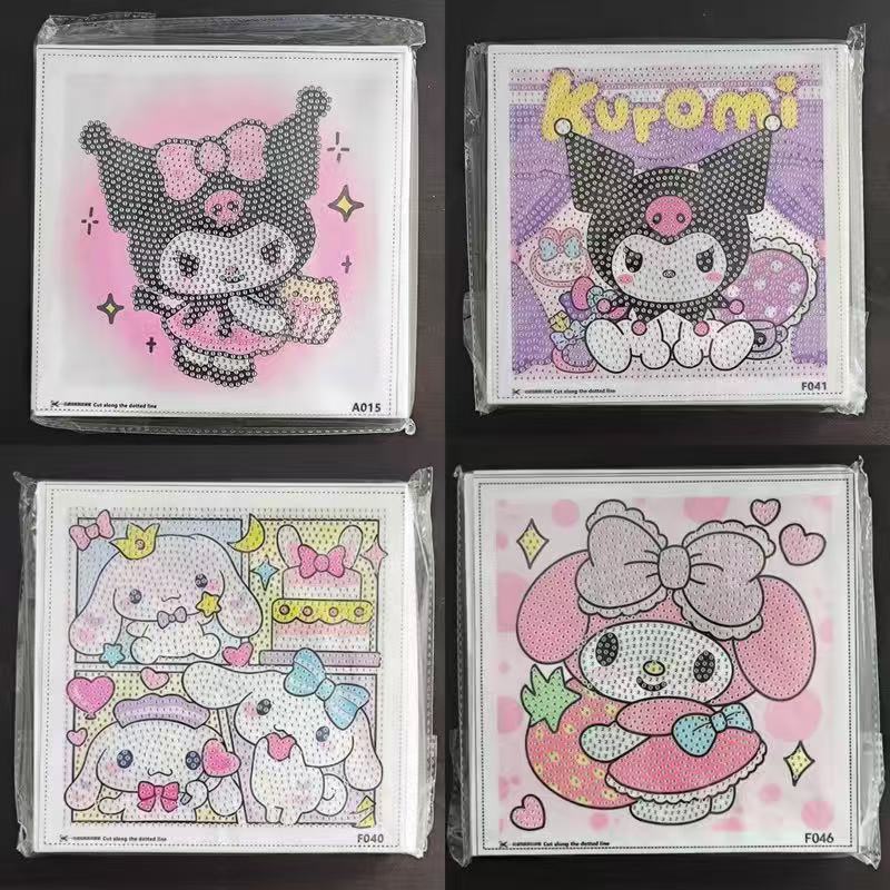 Cute Cartoon Diamond Painting Coasters Set, DIY Kawaii Art Craft Kit