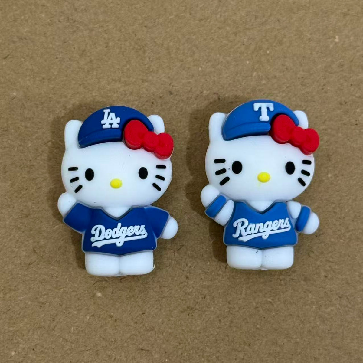 3D Baseball kitty Silicone Focal Beads for Pen