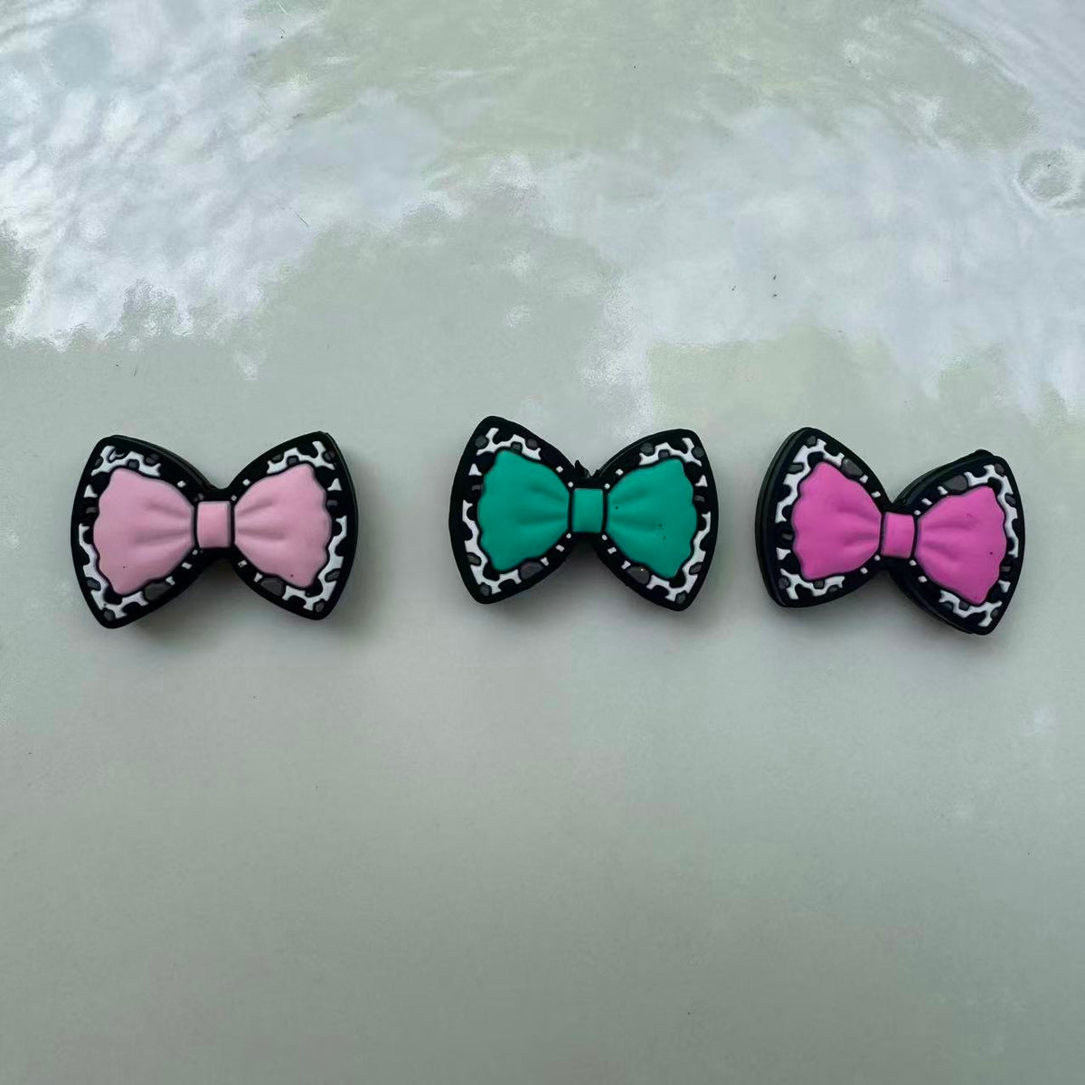 Cow Bowtie Silicone Focal Beads