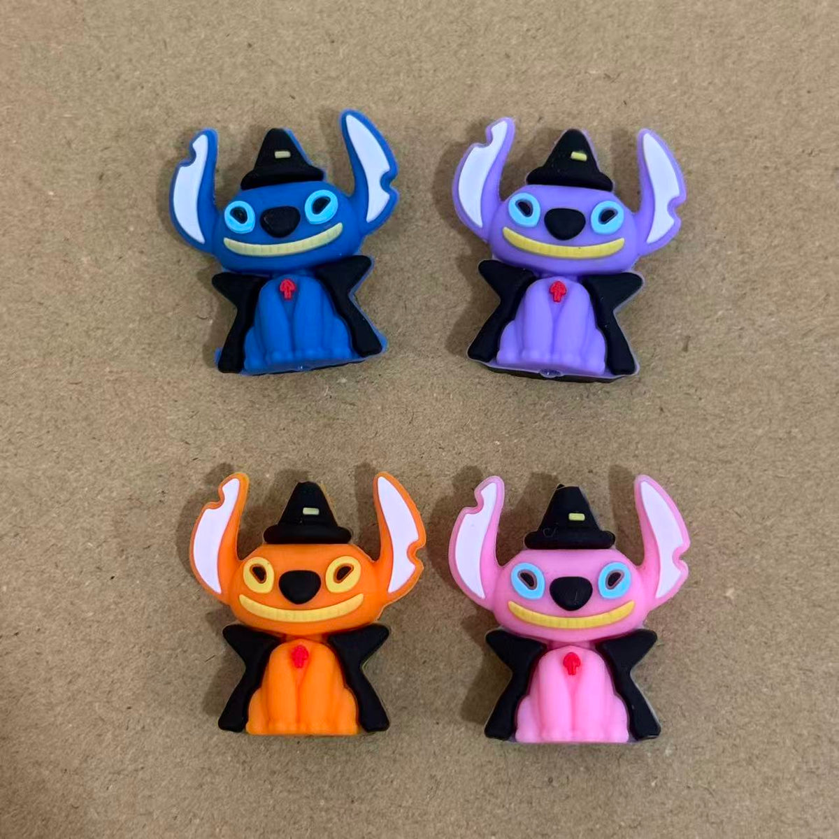 Cute Blue Alien Halloween Silicone Focal Beads Cartoon Monster