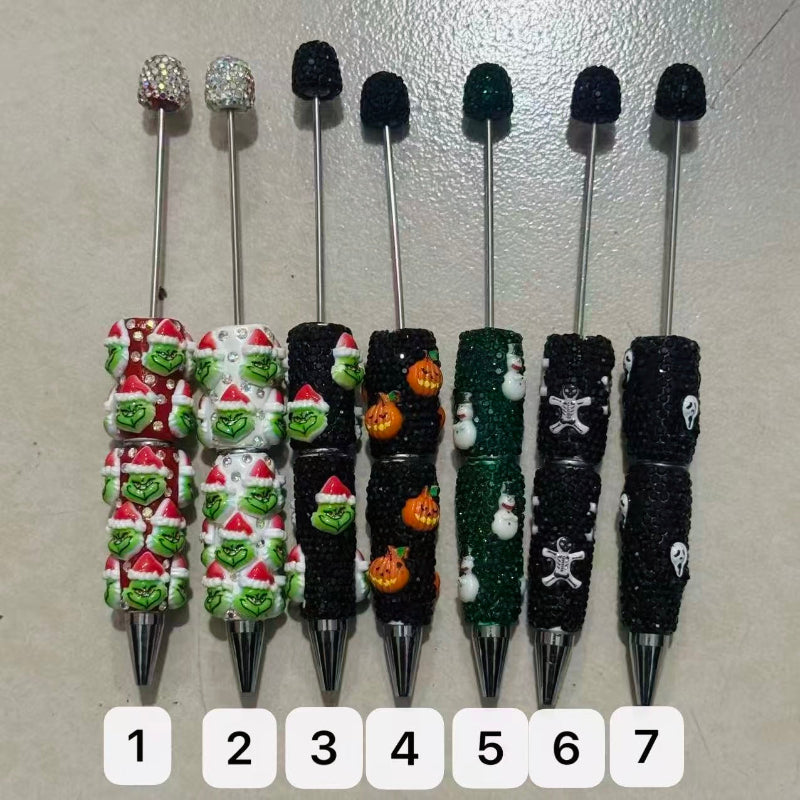 Grinch Beadable Pen | Christmas & Halloween DIY Beaded Ballpoint Pen