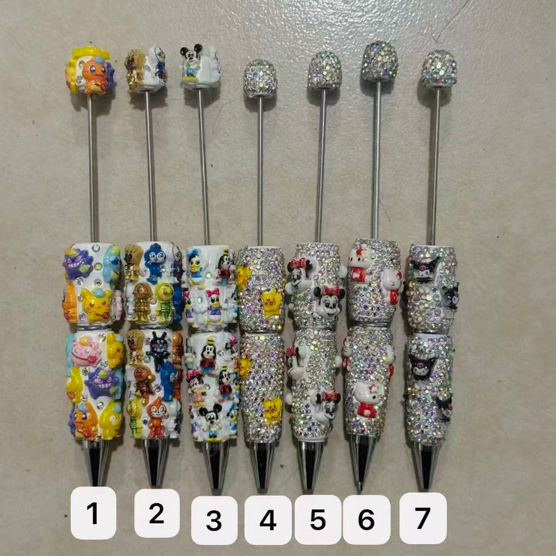Cute Duck Beadable Pen Cartoon DIY Beaded Pens Bulk