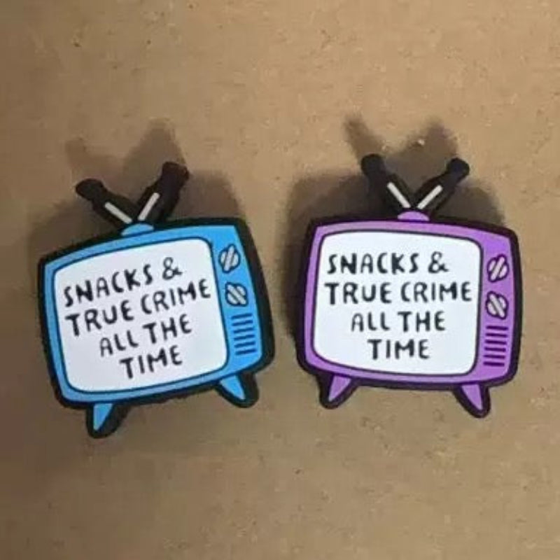 snacks and true crime silicone focal beads