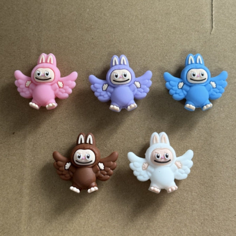 3d cartoon character with wings silicone focal beads