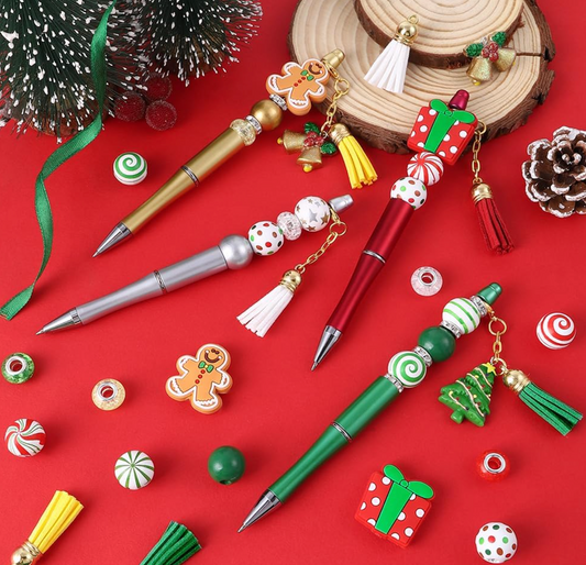 Christmas DIY Beadable Pen Ideas: 15 Cute &amp; Festive Designs to Make