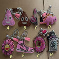 flower rhinestone keychain cute diamond keyring for bags and keys