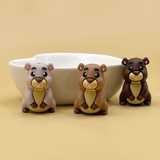 3d capybara silicone focal beads for pen making cute bead