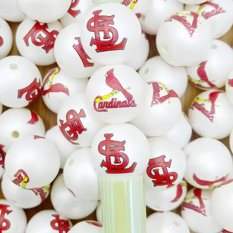 16mm St. Louis Cardinals Acrylic Beads For Pen Making