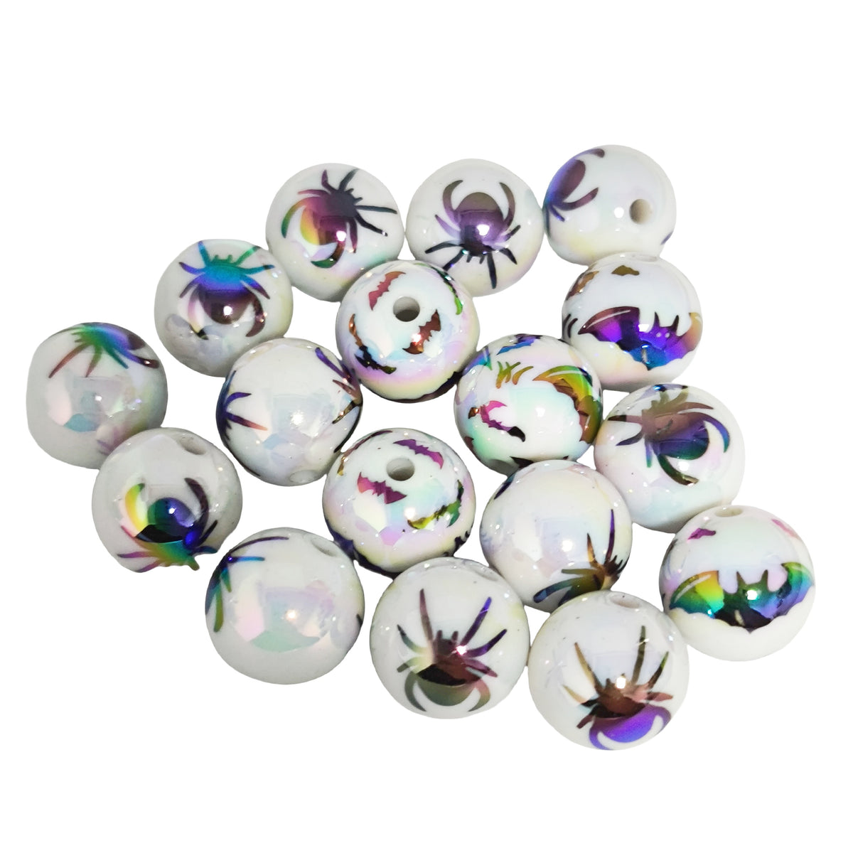 16mm round Halloween Skeleton Acrylic Beads For Beaded Pen