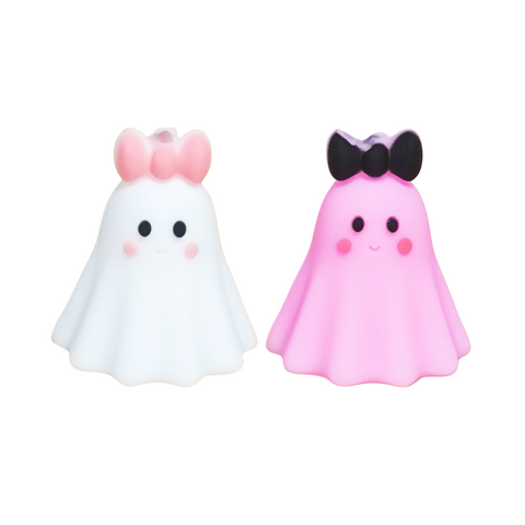 3D Cute Ghosts Silicone Focal Beads For Pen Making