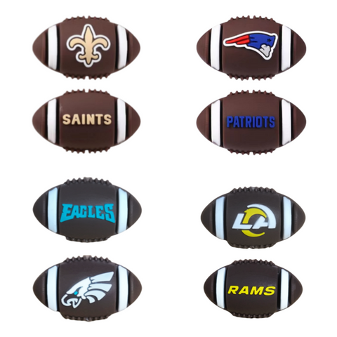 3D NFL American Football Team Silicone Focal Beads For Sports