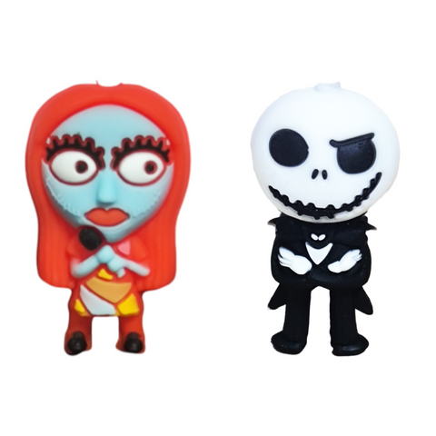 3D Jack & Sally Silicone Focal Beads For Pen Making