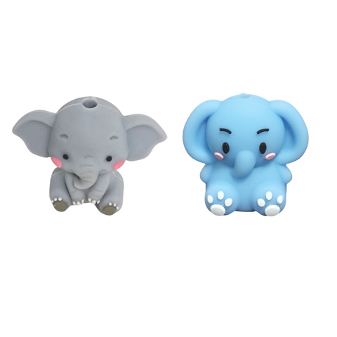 3D Little Cute Elephant Silicone Focal Beads For Pen Making