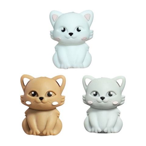 3D Cat Silicone Focal Beads For Pen Making