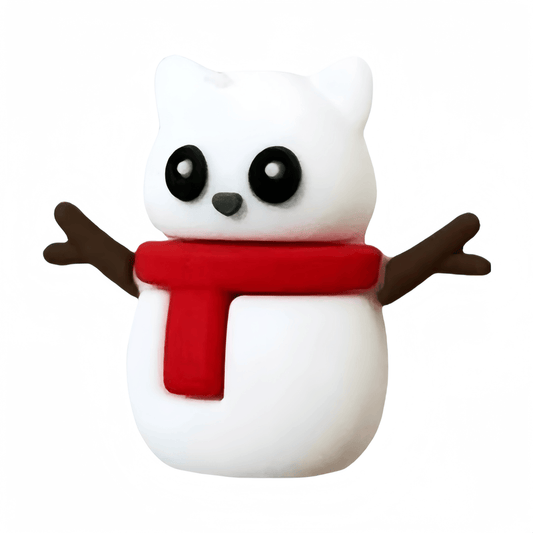3D Snowman Christmas Silicone Focal Beads For Pens | Beads Bulk