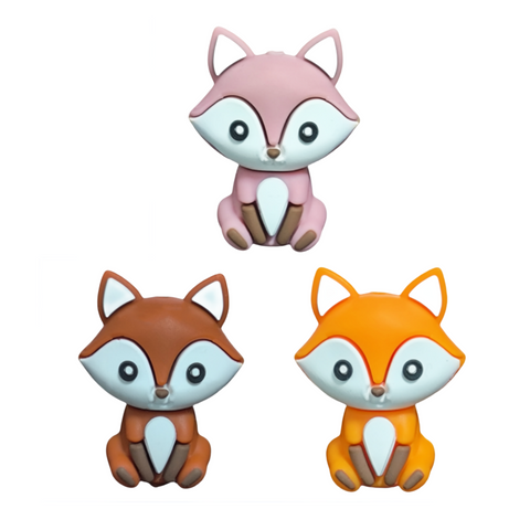 3D Fox Silicone Focal Beads For Pen Making