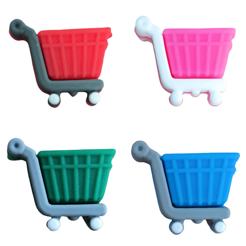 3D Shopping Cart Silicone Focal Beads For Pen Making