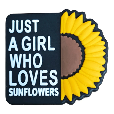 JUST a Girl Who Loves Sunflowers Silicone Focal Beads For Pen Making