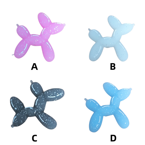 3D luminous Balloon Dog Silicone Focal Beads For Beaded Pens