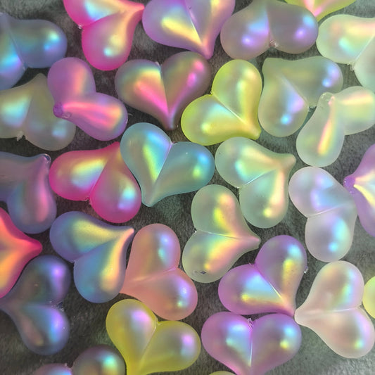 22x18mm acrylic heart beads for jewelry making