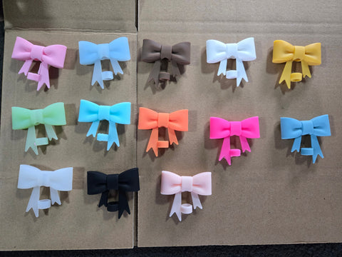 Bow silicone straw cover, random mix