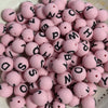 16mm English alphabet Silicone Beads For Pen Making,Random mix