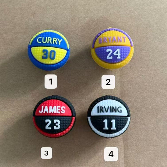3D basketball silicone beads for pen making DIY sports crafts