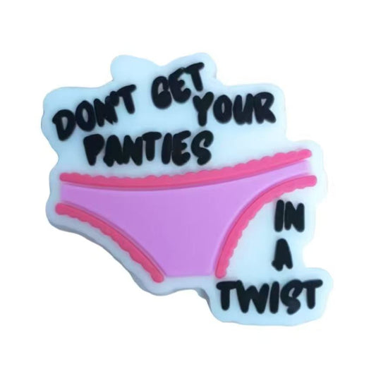 funny quote silicone focal bead dont get your panties in a twist for beaded pen