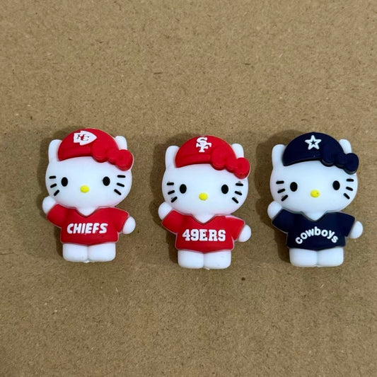 3D kitty Silicone Focal Beads for Pen Making | Cute DIY Beads