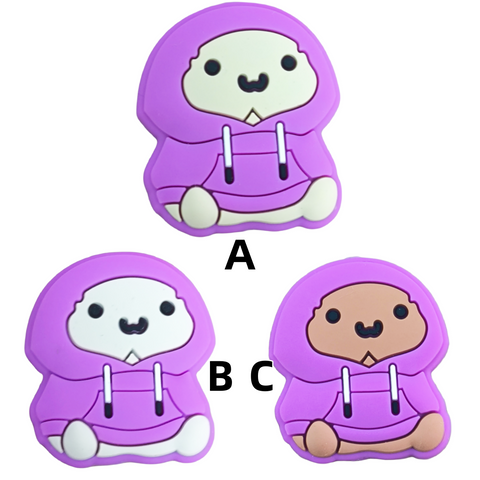 Purple sweatshirt anime character Silicone Focal Beads For Pen Making