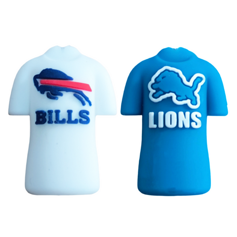 3D NFL American Football Jersey Bills & Lions Silicone Focal Beads For Pen Making