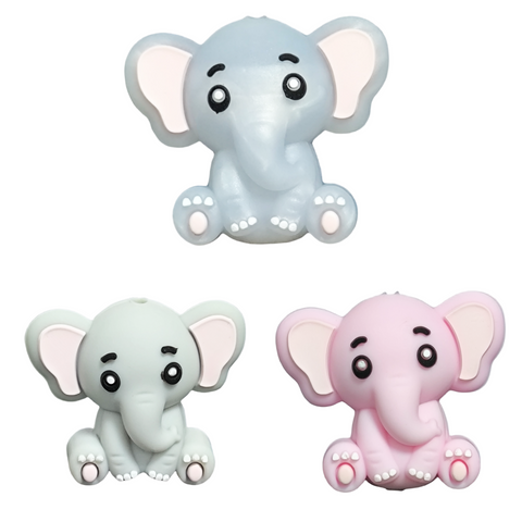 3D Elephant Silicone Focal Beads For Pen Making