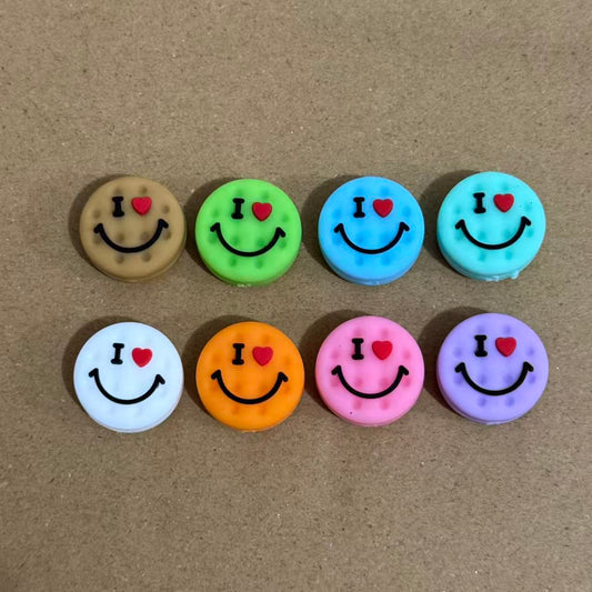 3D Smile Cookie food Silicone Focal Beads For Pen Making