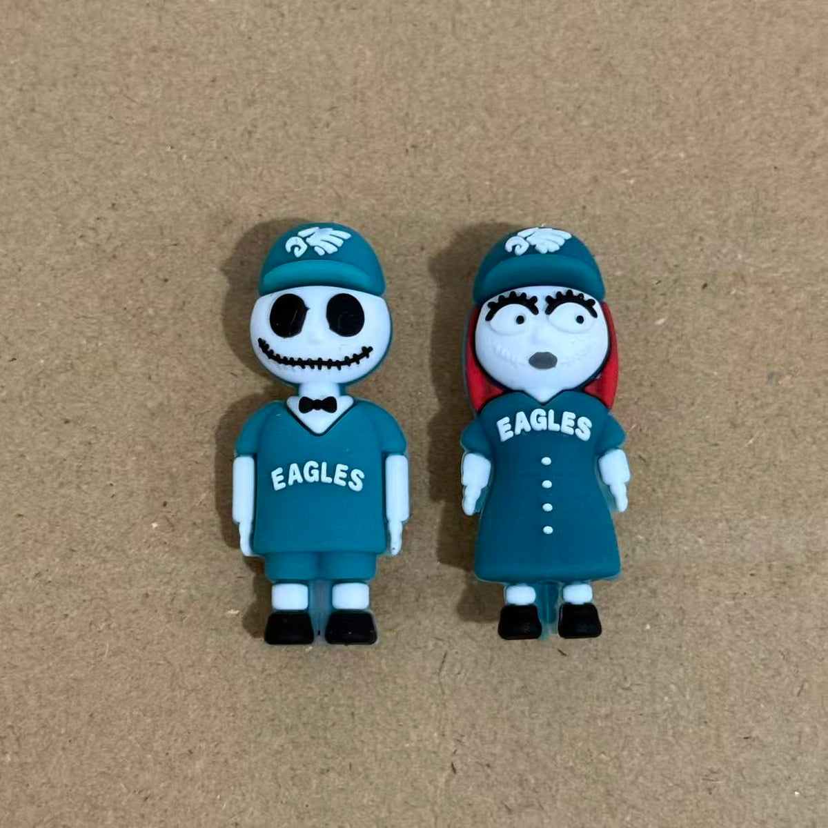 3D Halloween Scared Couple with Birds Football Sports Suit Silicone Focal Beads