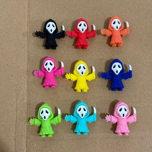 3D Halloween Masked Figure Ghost With Knife Silicone Focal Beads