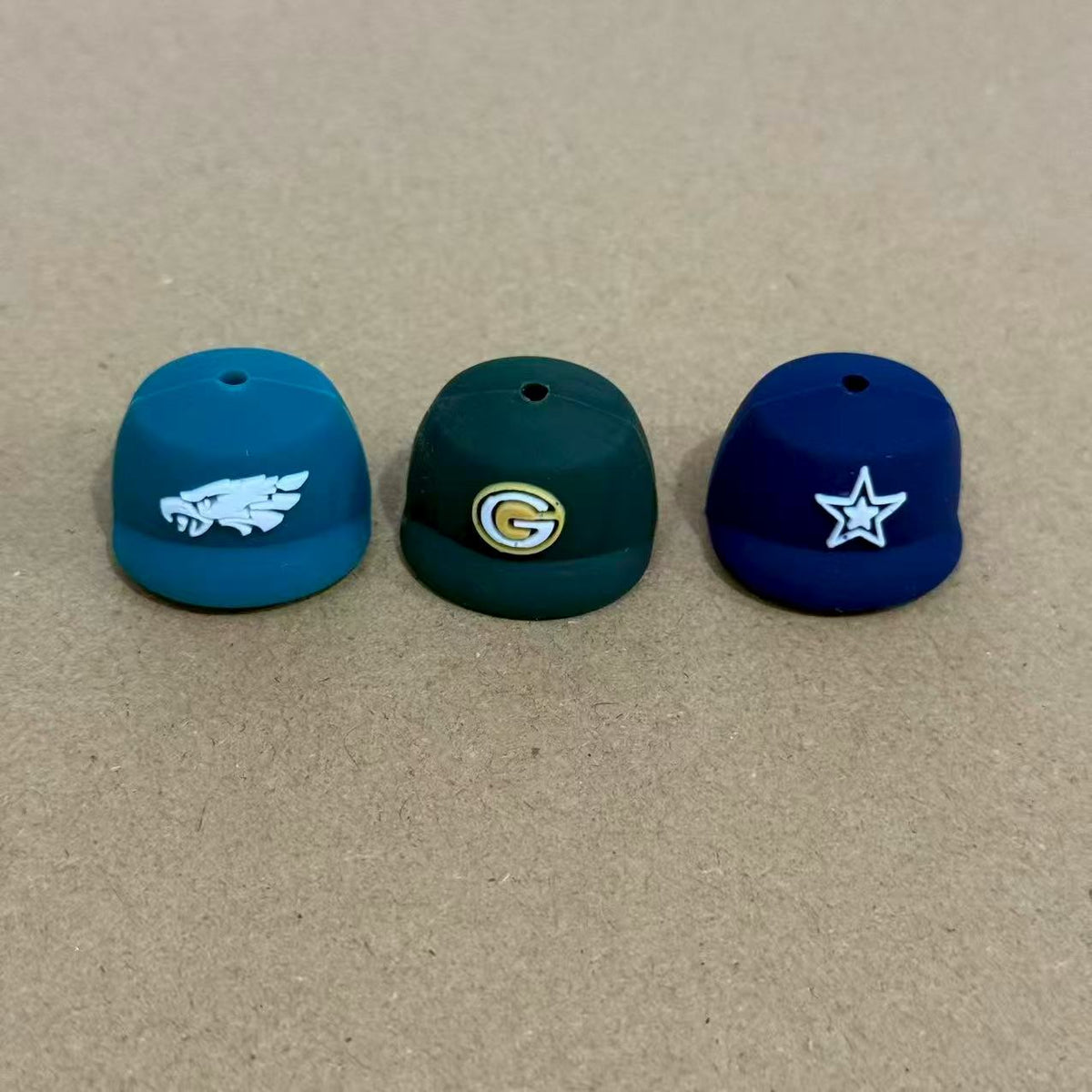 3D Hat American Football Sports Silicone Focal Beads for Beadable Pens