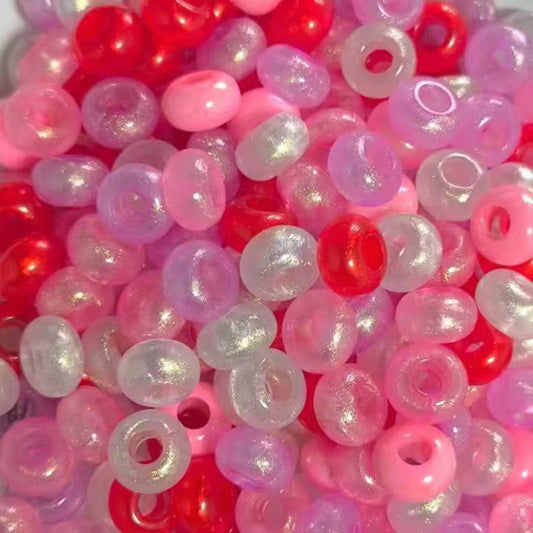 14mm colorful spacer acrylic beads round mix for beadable pen DIY jewelry making