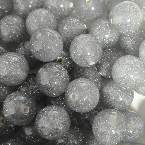 16mm Gray Round Glitter Beads Beads For Pen Making