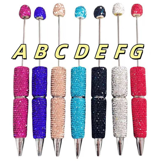 Bling Rhinestone Beaded Pen, DIY Beadable Pens for Crafts