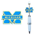 Letter M College Football silicone focal bead for DIY pen making