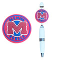 ole miss sports themed silicone focal beads for crafts