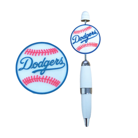 LA Baseball Silicone Focal Beads for bracelet and DIY jewelry