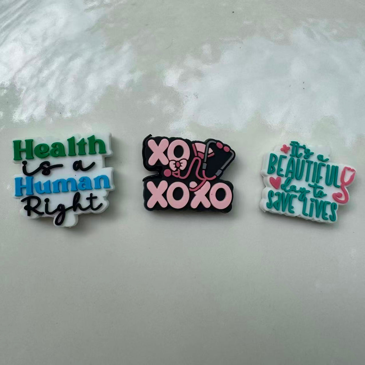 Nurse Words & Shape Silicone Focal Beads