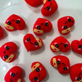 3D cute heart emoji silicone focal bead for pen making DIY craft