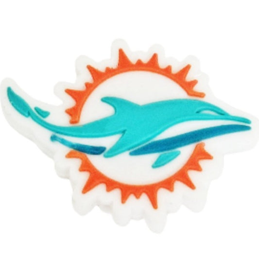 Dolphins football  silicone focal beads for DIY pens