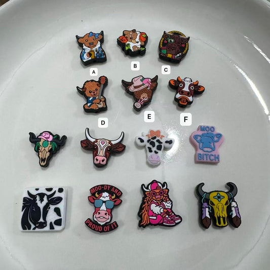 highland cow silicone focal beads

