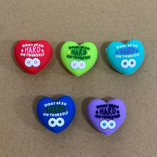 3D Cute Heart Silicone Focal Beads for Pen Making | Emoji Style DIY Craft