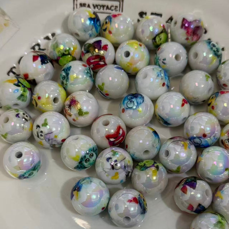 16mm printed acrylic beads for pen making DIY craft supplies