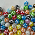 16mm heart shell acrylic beads mixed color round DIY craft beads for pens